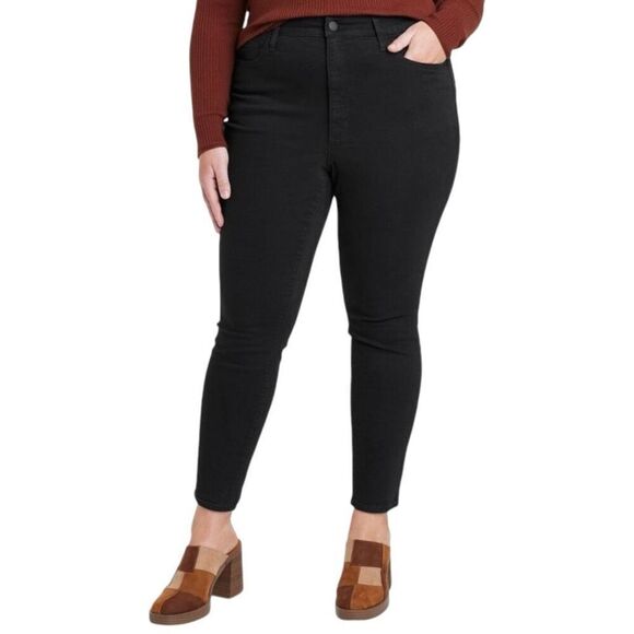 NEW Universal Thread High-Rise Black Wash Skinny Jeans 17S - Picture 1 of 11